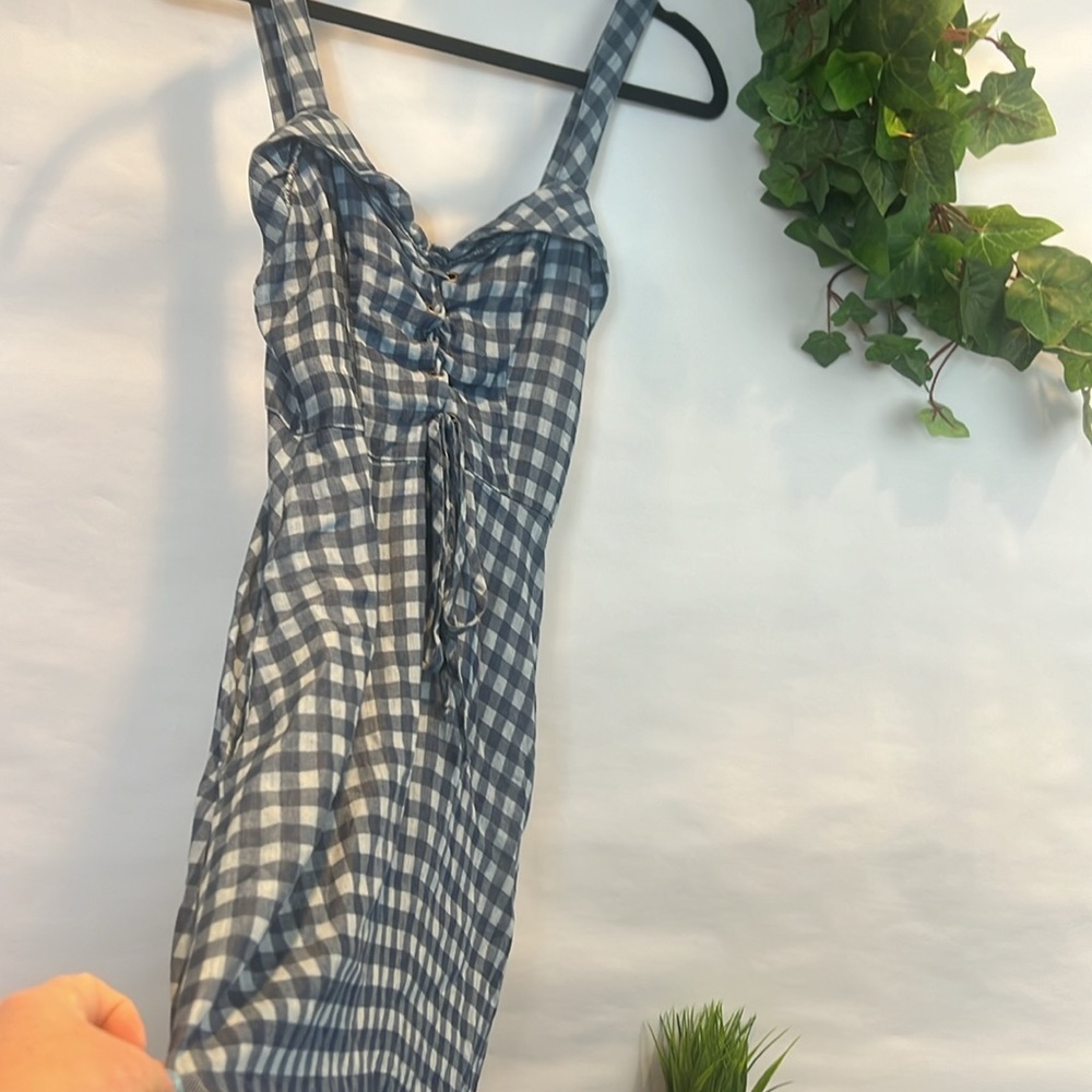 Speechless Plaid Blue Mini Dress - Picture 3 of 5